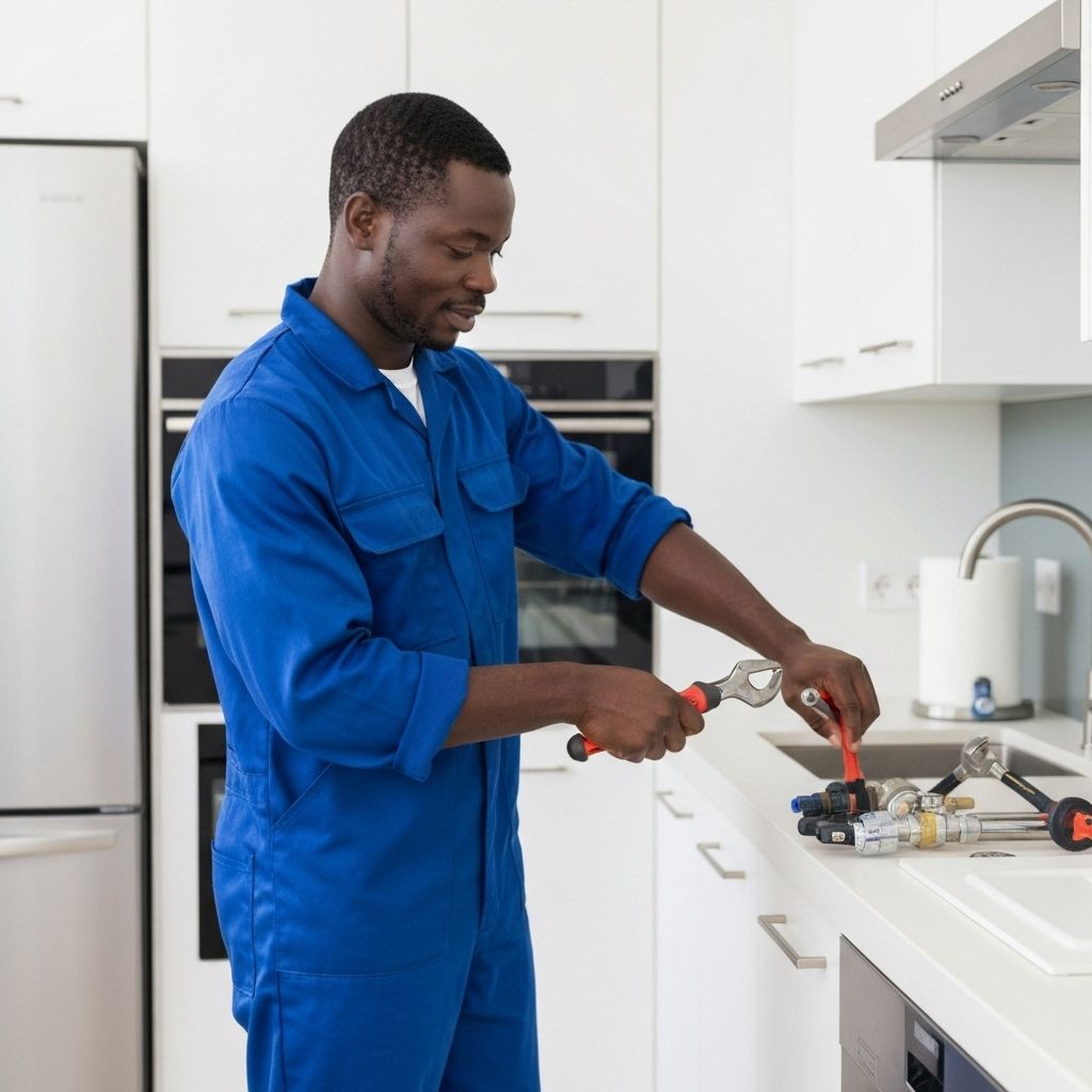 Électricien africain en Europe